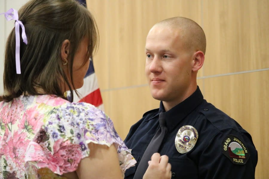 Officer Noah Rinderle. (Kelly Clingman/GJPD)