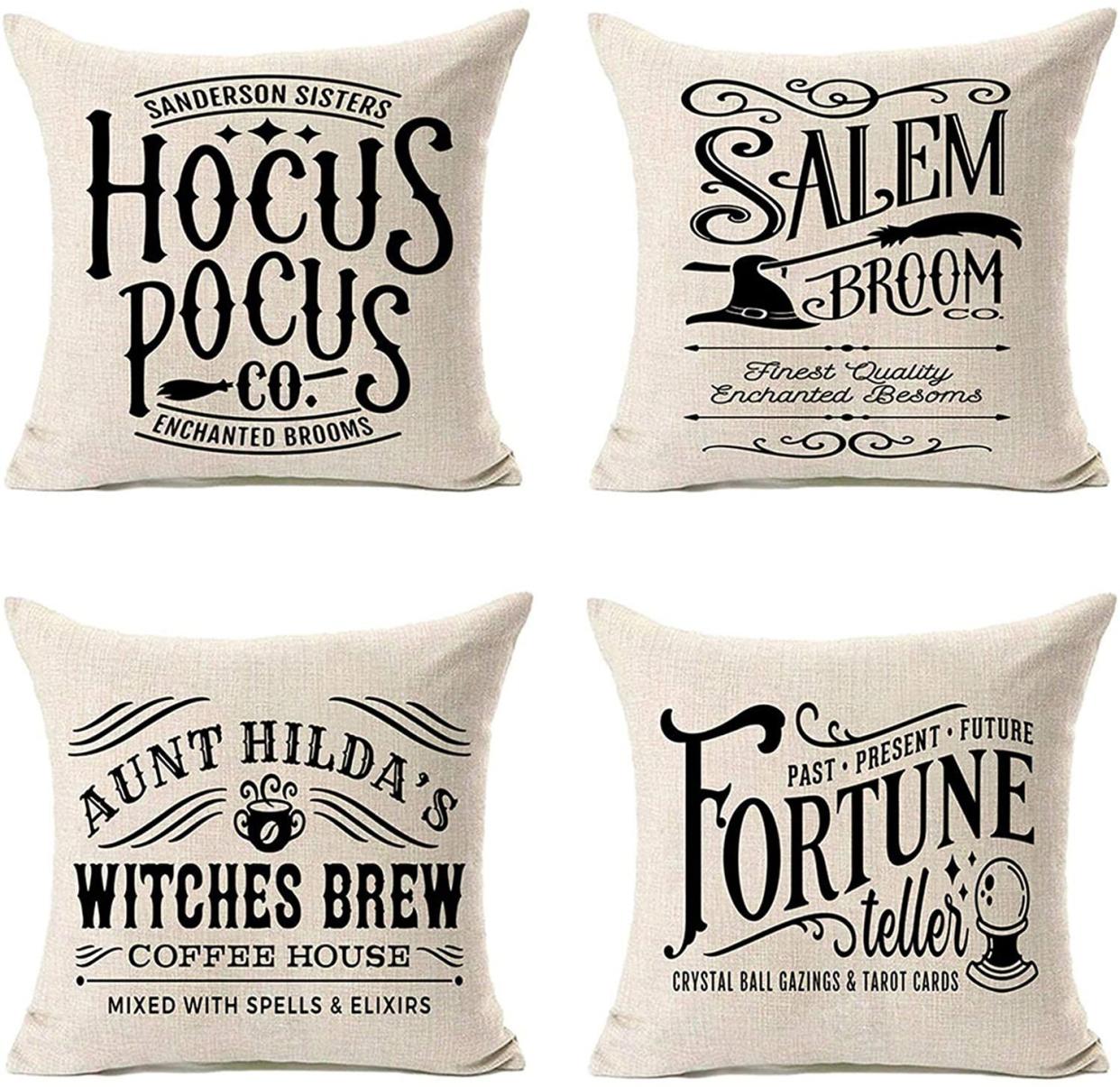 Mfgneh Hocus Pocus Pillow Covers, 4 ct.