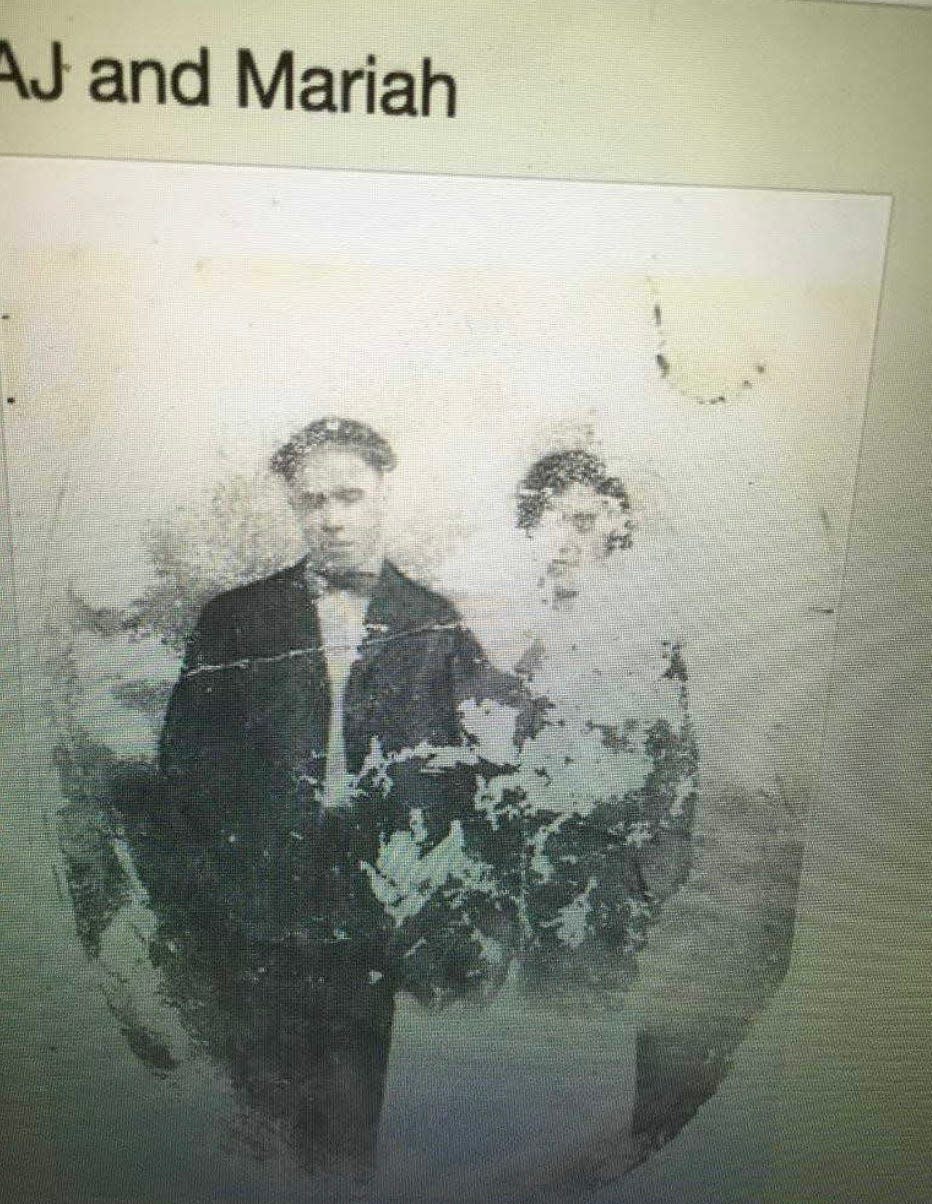 Local historian Paul Price found a rare photo of A.J. Toussaint and his wife Mariah. Toussaint was the primary builder of buildings throughout Louisiana and downtown Alexandria including St. Francis Xavier Cathedral, the convent next door to it, Shiloh Baptist Church and the Kress building on 3rd Street.