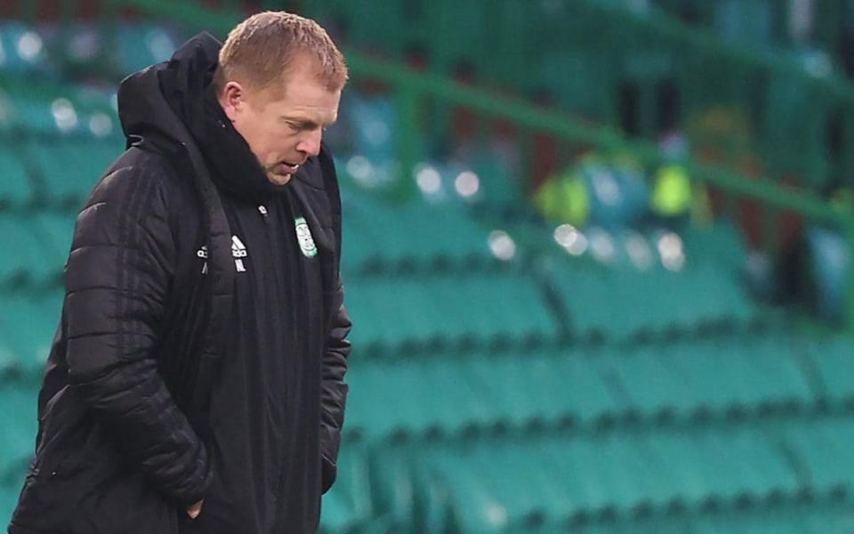 Neil Lennon — Neil Lennon under renewed pressure after Celtic knocked out of Scottish League Cup - PA