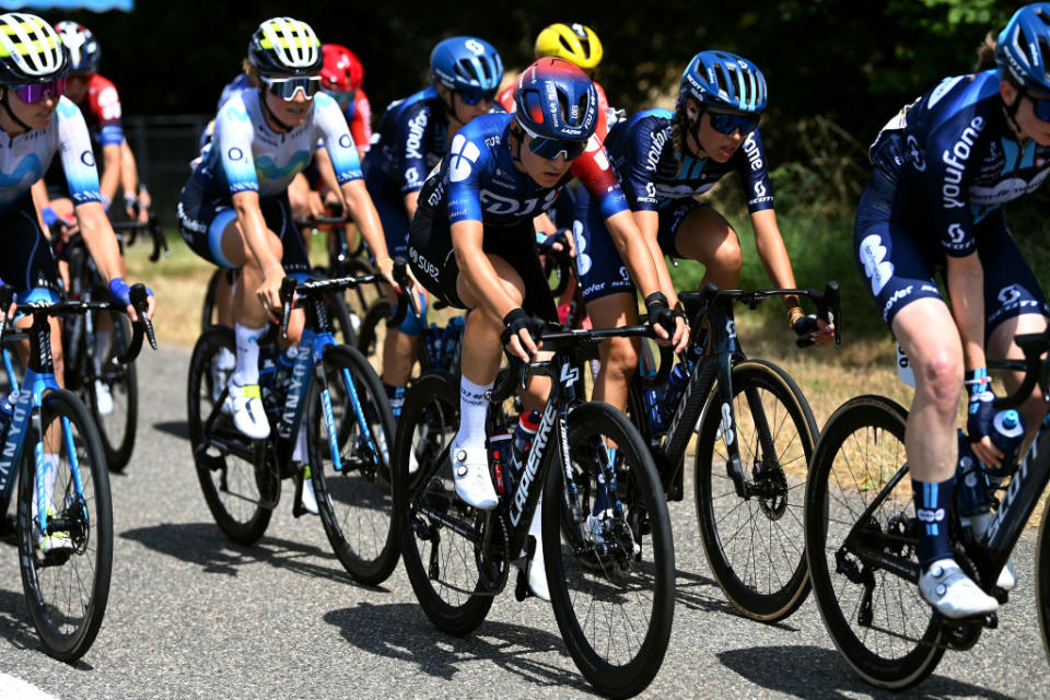 BLAGNAC FRANCE  JULY 28 Loes Adegeest of The Netherlands and Team FDJ  SUEZ competes during the 2nd Tour de France Femmes 2023 Stage 6 a 1221km stage from Albi to Blagnac  UCIWWT  on July 28 2023 in Blagnac France Photo by Tim de WaeleGetty Images