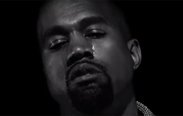 Kanye West crying in Wolves. Source: Vevo