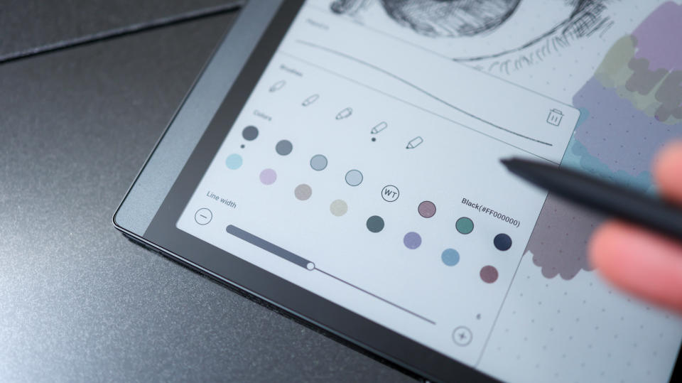 A photo of the Boox Tab Ultra C colour E Ink tablet