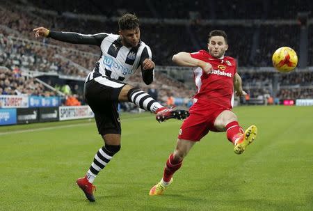 Football Soccer Britain - Newcastle United v Blackburn Rovers - Sky Bet Championship - St James' Park - 26/11/16 Newcastle United's Deandre Yedlin in action with Blackburn Rovers' Craig Conway Mandatory Credit: Action Images / Ed Sykes Livepic