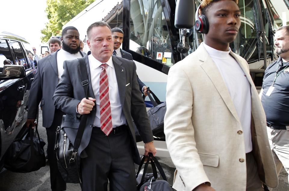 Former Tennessee head football coach Butch Jones enjoyed Alabama’s win Saturday. (AP Photo/Wade Payne)