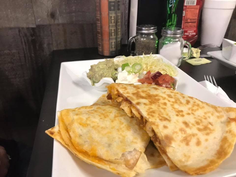 A plate of quesadillas from Brown Bag Eatery in North Fort Myers.