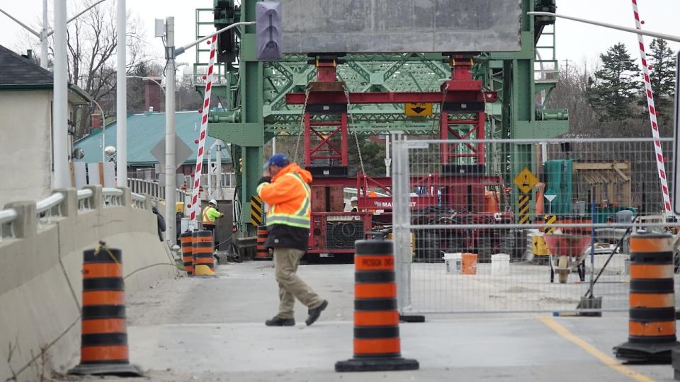 The LaSalle Causeway in Kingston has been shut down to all traffic since March 30, after a section that lifts the counterweight to let boats through was damaged.