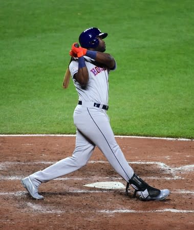 Astros tie franchise record with 25 hits in rout of Detroit