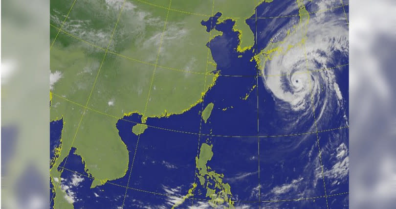 哈吉貝颱風目前位置（圖／翻攝自中央氣象局）