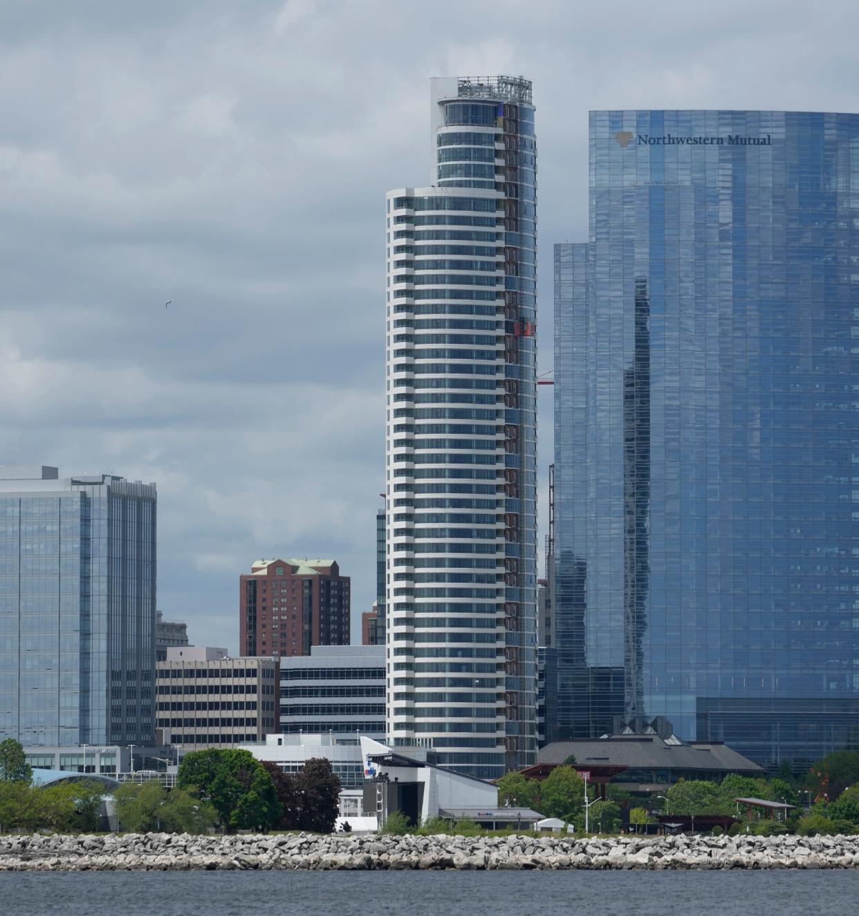 The 44-story Couture apartment high-rise at 909 E. Michigan St. in Milwaukee photographed on May 22, 2024.