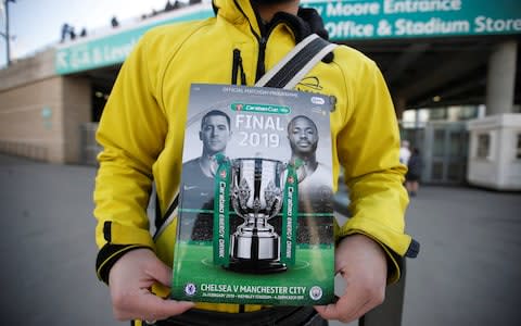 MCFC and Chelsea League Cup final programme - Credit: Action Images via Reuters