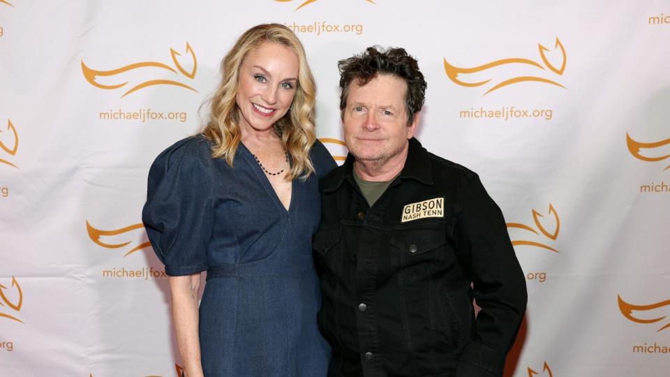 PHOTO: Tracy Pollan and Michael J. Fox attend 'A Country Thing Happened On The Way To Cure Parkinson's' benefitting The Michael J. Fox Foundation, at The Fisher Center for the Performing Arts on April 2, 2024 in Nashville, Tenn. (Terry Wyatt/Getty Images)