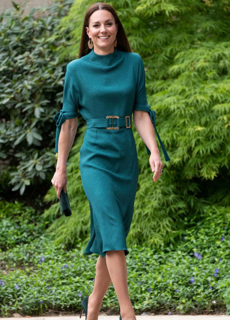 A unique turquoise dress
