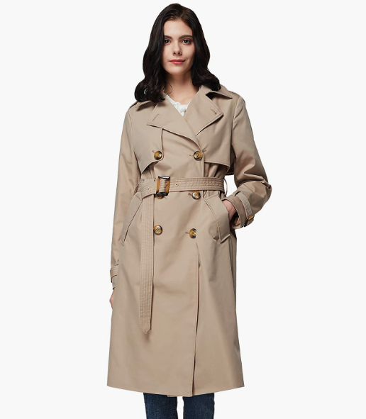 Orolay Women's Long Double Breasted Trench Coat. Image via Amazon.