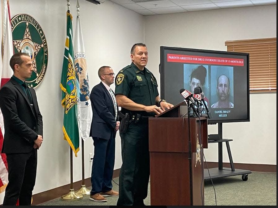 Members of the Marion County Sheriff's Office held a press conference recently to discuss the arrests of Daniel Miller and Kelli Starling, who have been charged in the death of their 15-month-old son.