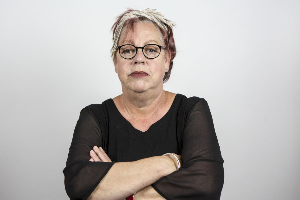 Jo Brand. The Peoples Assembly presents: Stand Up Against Austerity. Live at the Hammersmith Apollo. London. (Photo by In Pictures Ltd./Corbis via Getty Images)