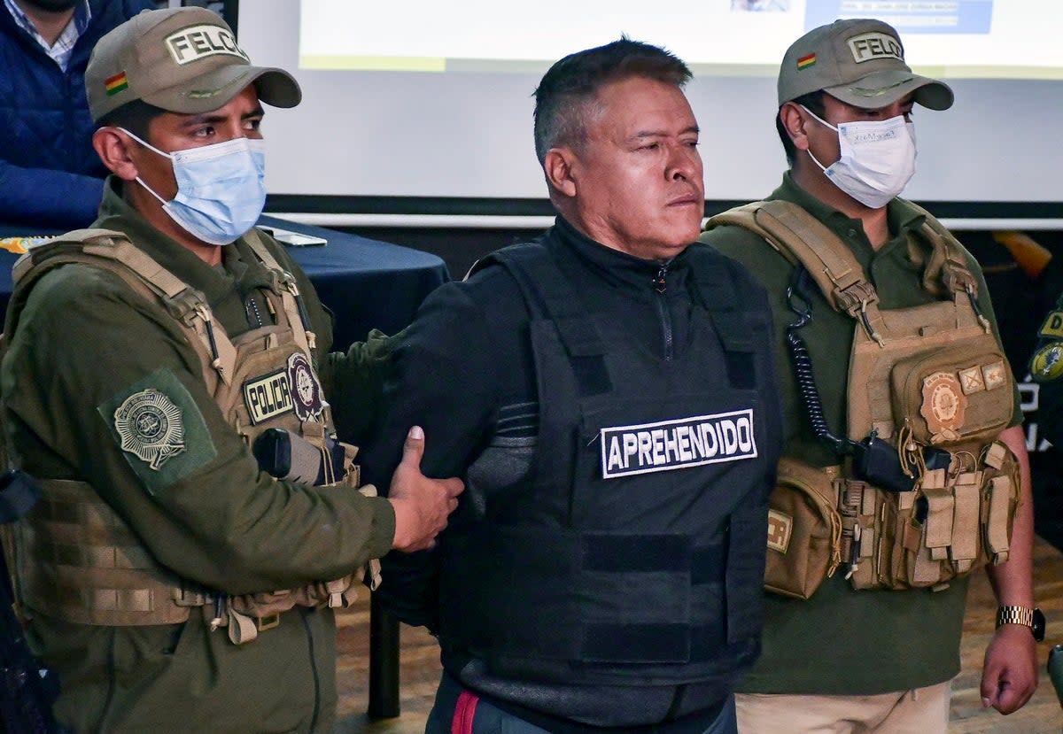 Bolivian army chief General Juan Jose Zuniga is arrested, accused of leading an attempted coup by the military (AFP via Getty)