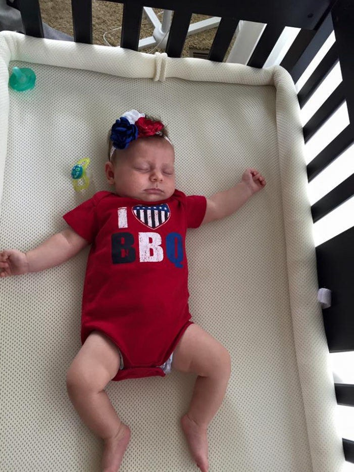 The Gries family welcomed baby Emma a year and a day after Molly's passing. Photo: Facebook