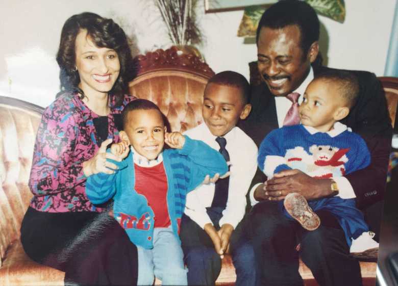 Shomari Figures (secoond from the left) says the steadfast commitment to racial justice by his father, Michael Figures, was instrumental in helping him choose a career. (Courtesy of the Figures family)