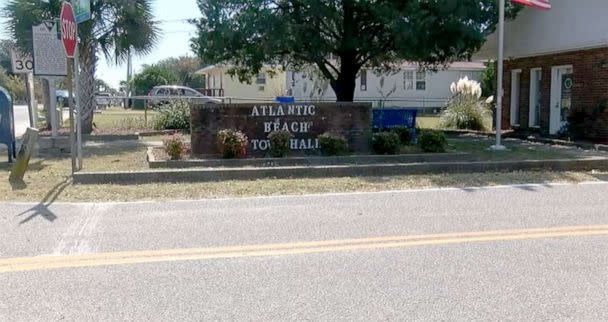 PHOTO: Town Hall of Atlantic Beach, S.C., stands in a still from video from Oct. 11, 2022. (WPDE)