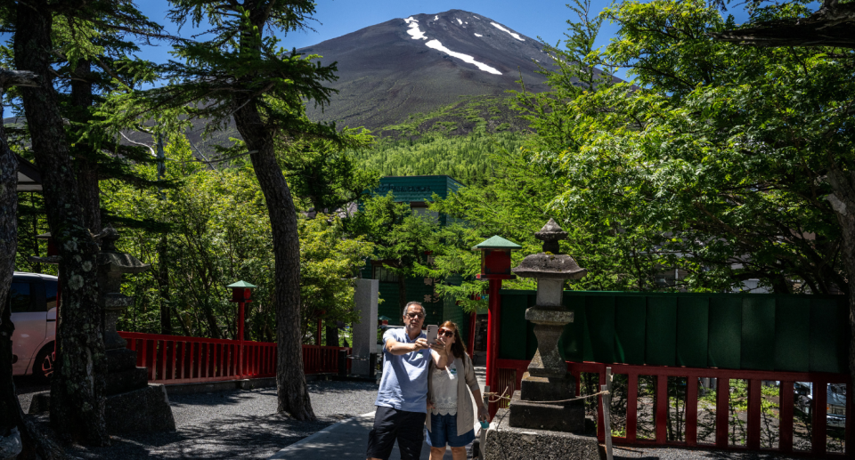 Mount Fuji tourists