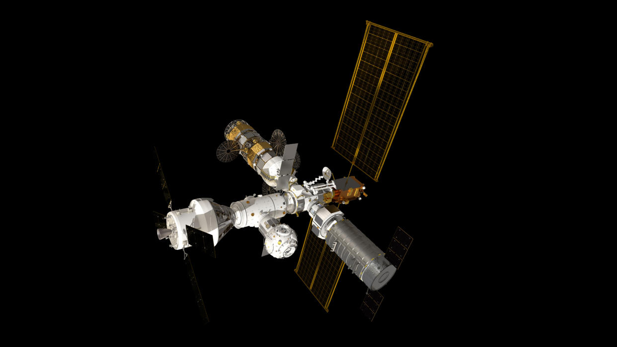  The lunar Gateway space station will be about one sixth of the size of the International Space Station. 