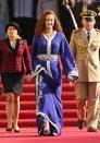 LUXEMBOURG - OCTOBER 20: Princess Lalla Salma of Maroc is seen after the wedding ceremony of Prince Guillaume Of Luxembourg and Princess Stephanie of Luxembourg at the Cathedral of our Lady of Luxembourg on October 20, 2012 in Luxembourg, Luxembourg. The 30-year-old hereditary Grand Duke of Luxembourg is the last hereditary Prince in Europe to get married, marrying his 28-year old Belgian Countess bride in a lavish 2-day ceremony. (Photo by Sean Gallup/Getty Images)