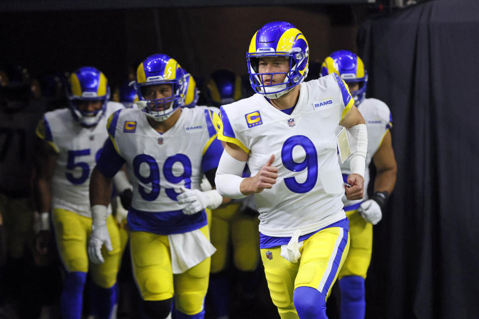 Matthew Stafford, Aaron Donald and the Rams' high-end talent should still produce in 2023, but what does that mean for the team overall? (AP Photo/Butch Dill, File)