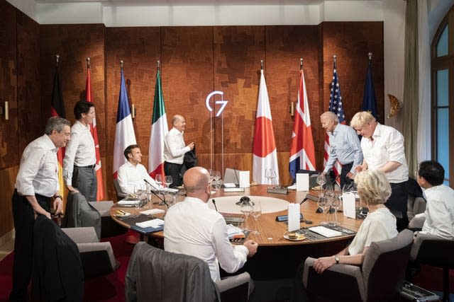  A working session of the G7 leaders summit in Germany