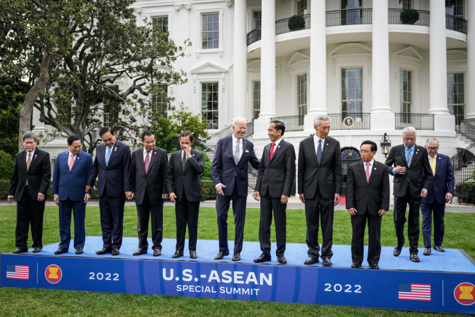<div class="inline-image__title">In May, President Biden welcomed leaders from Southeast Asia for the U.S.-ASEAN Special Summit.</div> <div class="inline-image__credit">Photo by Drew Angerer/Getty Images</div>