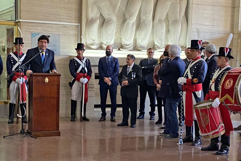 Acto en homenaje a las Malvinas en los tribunales de Comodoro Py