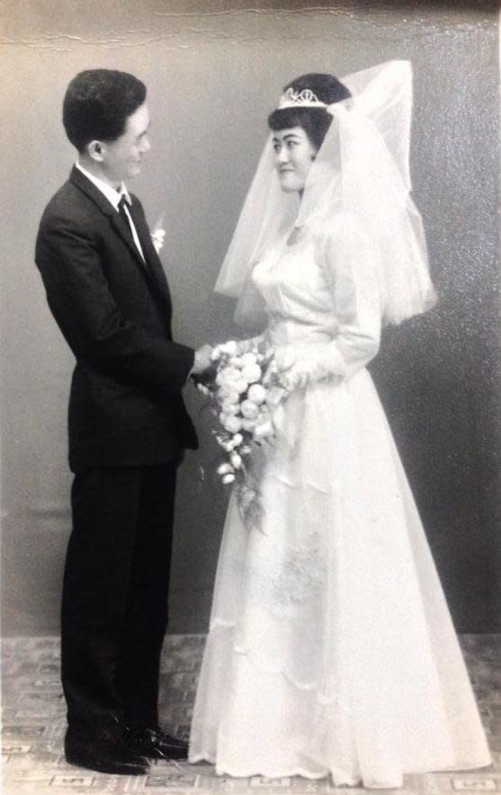 "I asked my grandma why she married my grandpa who she only dated for one year when she was 18 and he was 31. She answered me, 'Why not? He was hot back then!' My grandparents weren't the lovey-dovey type and actually distant, I think, due to the 13-year age gap. But they didn't bail, they're faithful, they kept each other for better or worse, in sickness and health, through thick and thin." - <em>Tze Tonn Ng</em>