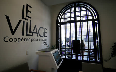 A view shows a working space at Le Village by CA, a value-creating start-up incubator of banking group Credit Agricole, in Paris, France, July 7, 2017. REUTERS/Gonzalo Fuentes