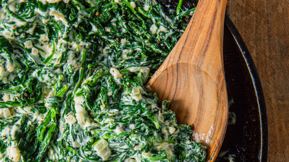 creamed spinach