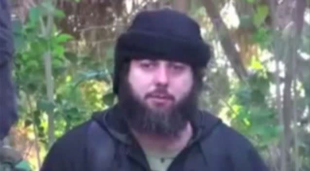 Akhmed Chataev appeared in a three-minute video alongside notorious Islamist militant, Picture: Abu Jihad Isis video