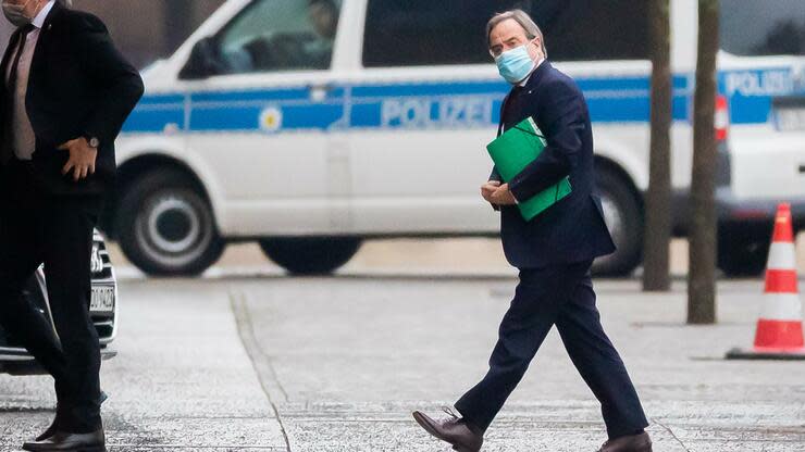 In seiner ersten Koalitionsrunde hielt sich der neue CDU-Vorsitzende zurück. Foto: dpa