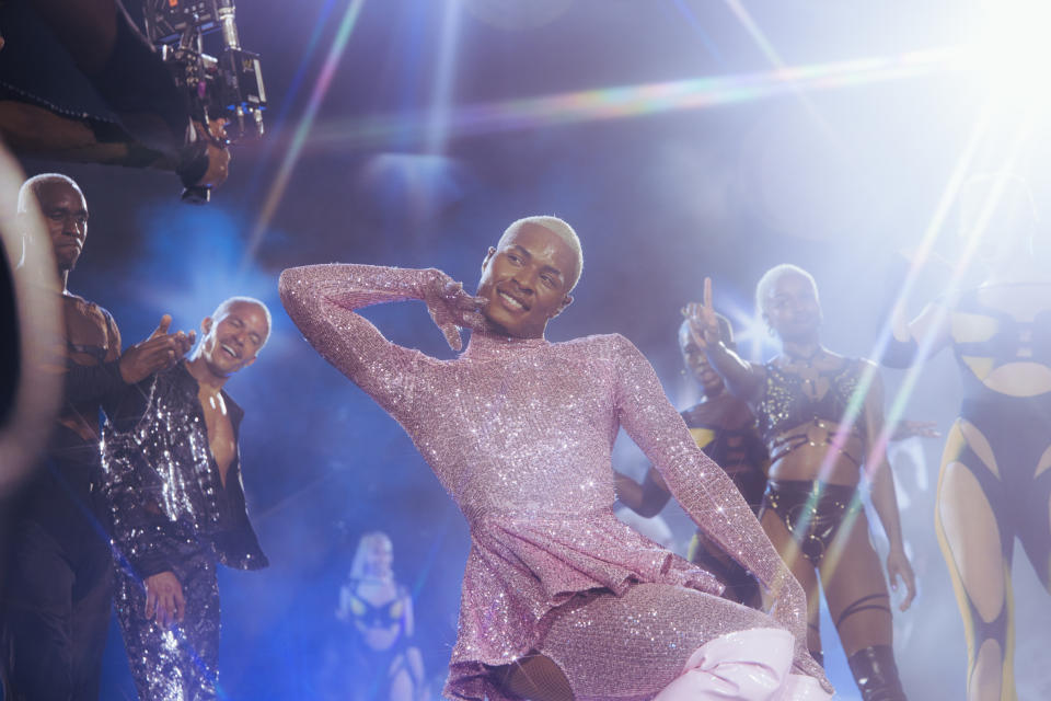 Dancer Darius Hickman performs solo performance in the Ball for the Renaissance World Tour concert at Raymond James Stadium in Palm Beach, Fla. on Aug. 16, 2023.