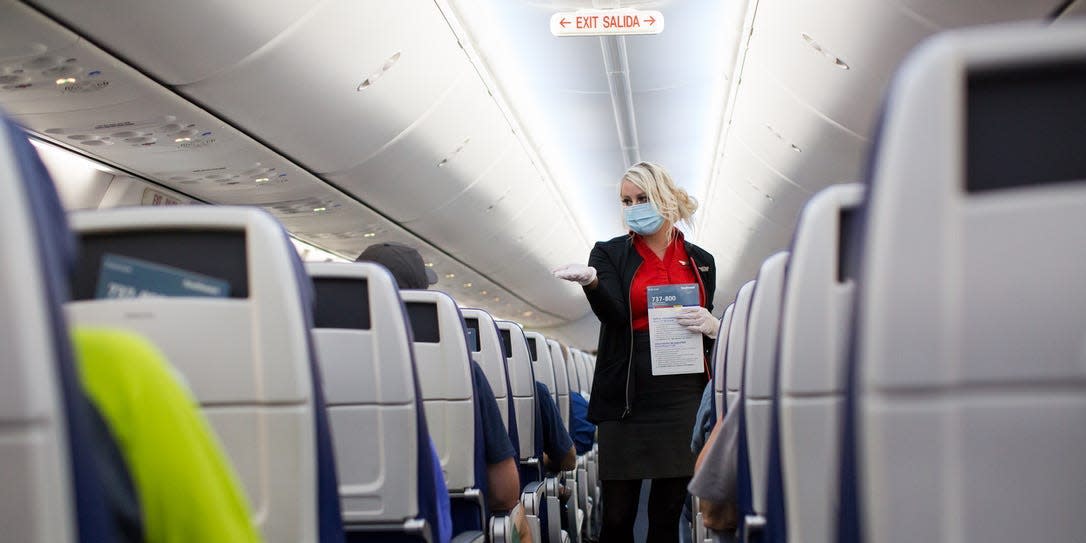 Southwest flight attendant.
