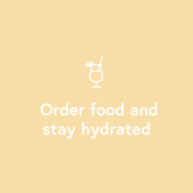 <p>If we had a dollar for every time someone told us not to drink on an empty stomach, we'd be able to pay off all our debt. But it's true: Eating before you drink can slow the body's absorption of alcohol—even better if you follow each alcoholic beverage with a glass of water to prevent dehydration. An order of cheese fries and good ol' H2O may be all you need to prevent sending your ex that dreaded "You up?" text.</p>