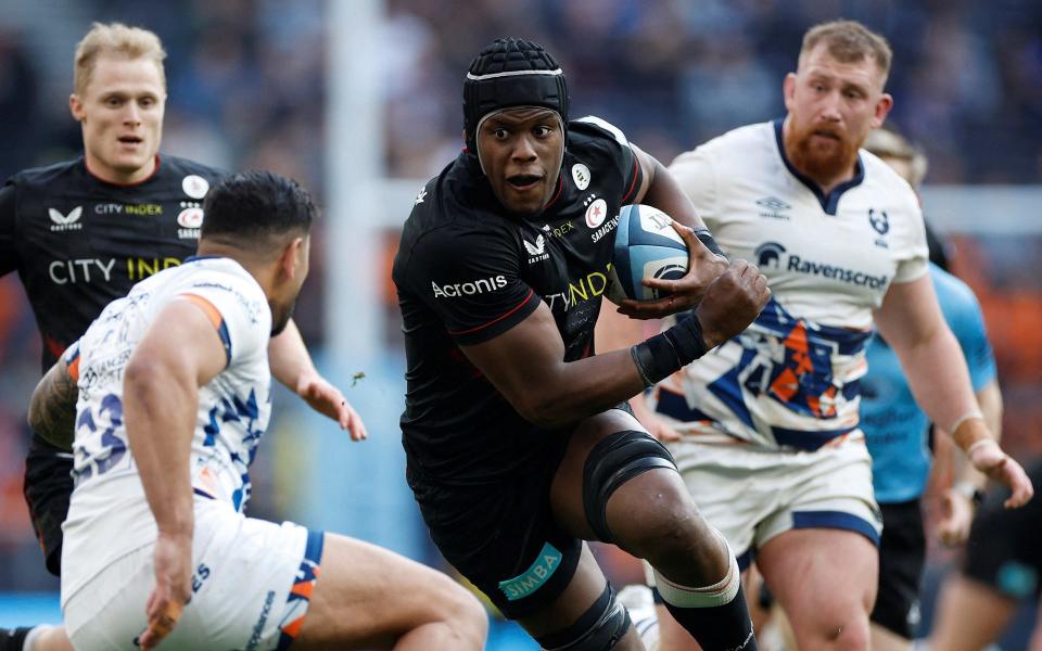 Competing with Saracens against Bristol Bears, March 2022 - John Sibley