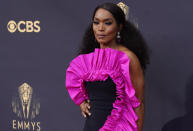 Angela Bassett arrives at the 73rd Primetime Emmy Awards on Sunday, Sept. 19, 2021, at L.A. Live in Los Angeles. (AP Photo/Chris Pizzello)