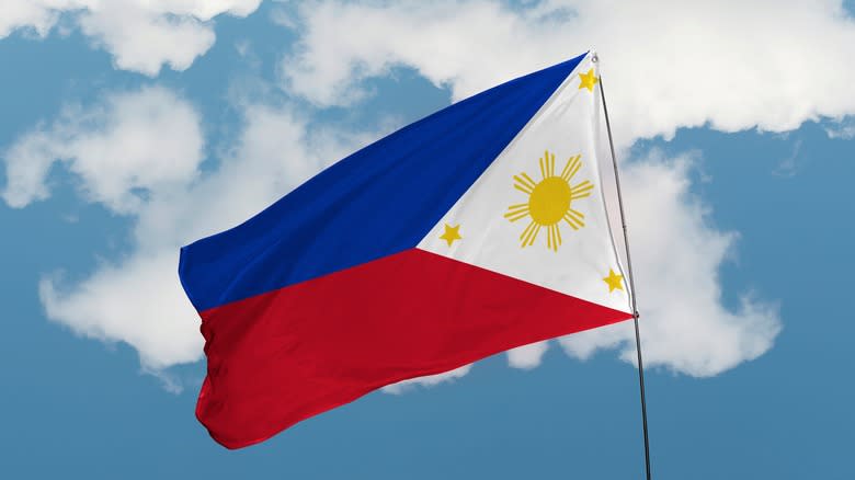 A flag of the Philippines on pole