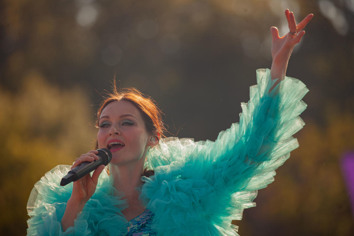 Sophie Ellis-Bextor worked the crowd at her first ever Brighton Pride. (Adiam Yemane)