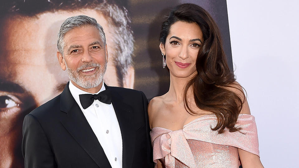 Actor George Clooney and Amal Clooney arrive at the American Film Institute’s 46th Life Achievement Award Gala Tribute to George Clooney on June 7, 2018 in Hollywood, California. Source: Getty