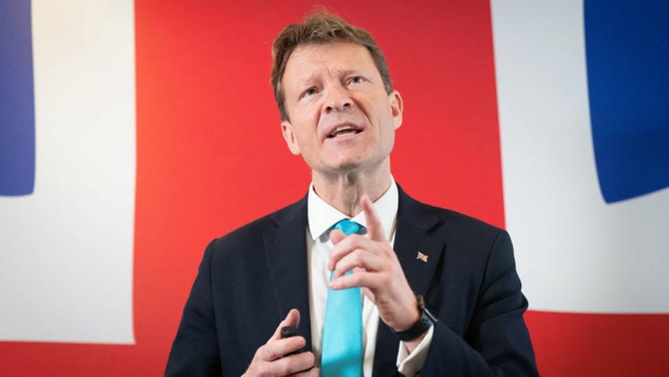 Reform UK leader Richard Tice says his party will field a candidate against every Conservative MP at the next election (PA)