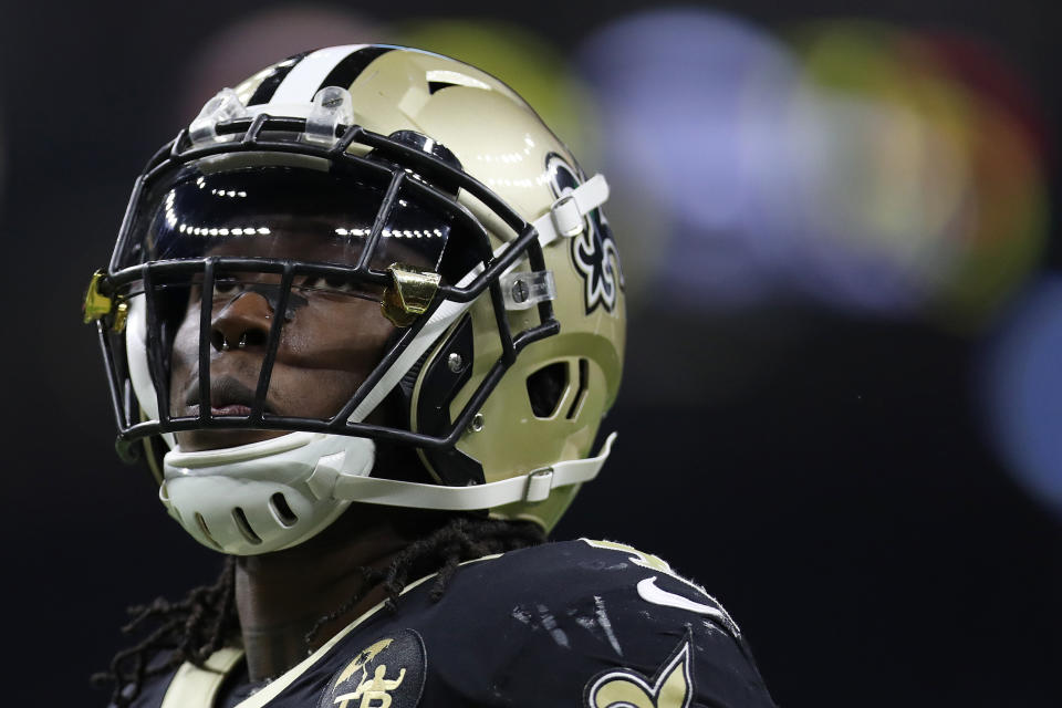 New Orleans Saints running back Alvin Kamara refused to take his nose ring out for another team's GM before the 2017 NFL draft. (Getty Images)