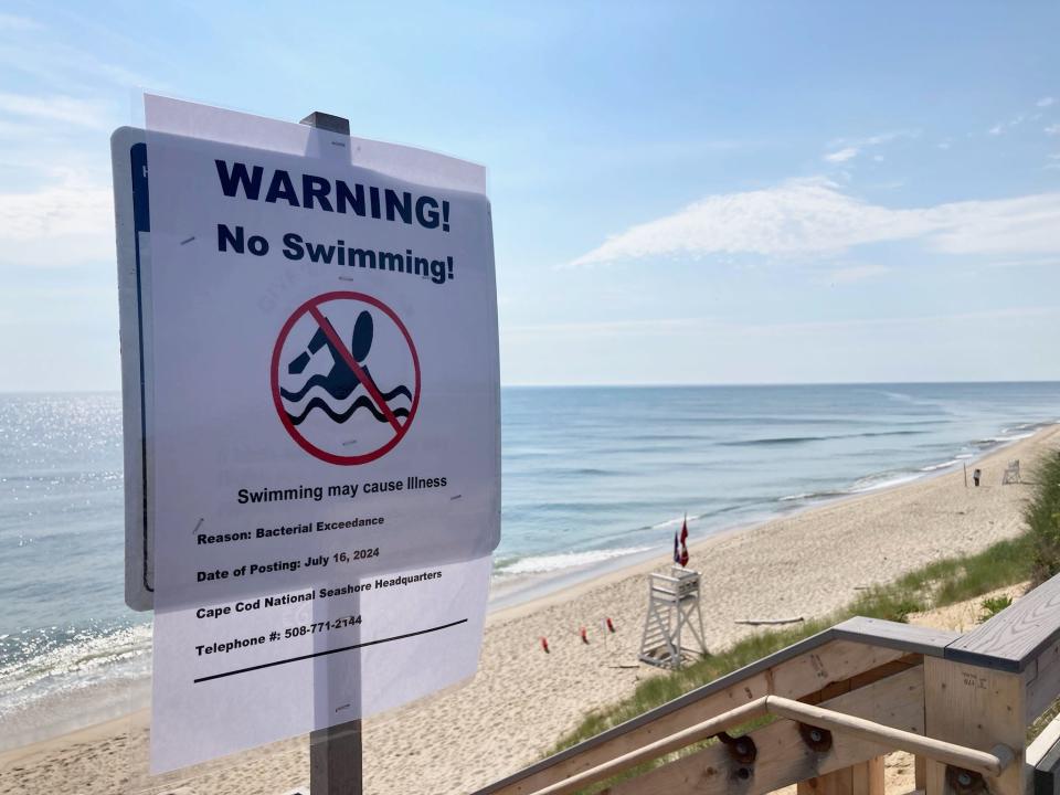 Marconi Beach in Wellfleet was closed to swimming earlier this week due to bacterial exceedance.