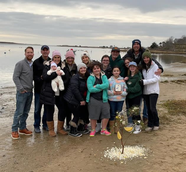 The author and her family celebrating Seagull Day in 2021.