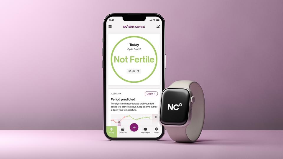 a photo of the Natural Cycles app with the Apple Watch 8