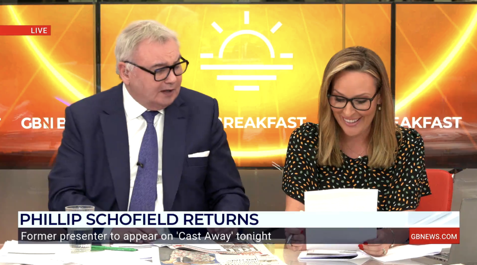 Eamonn Holmes addresses Phillip Schofield's comeback. (GB News screengrab)